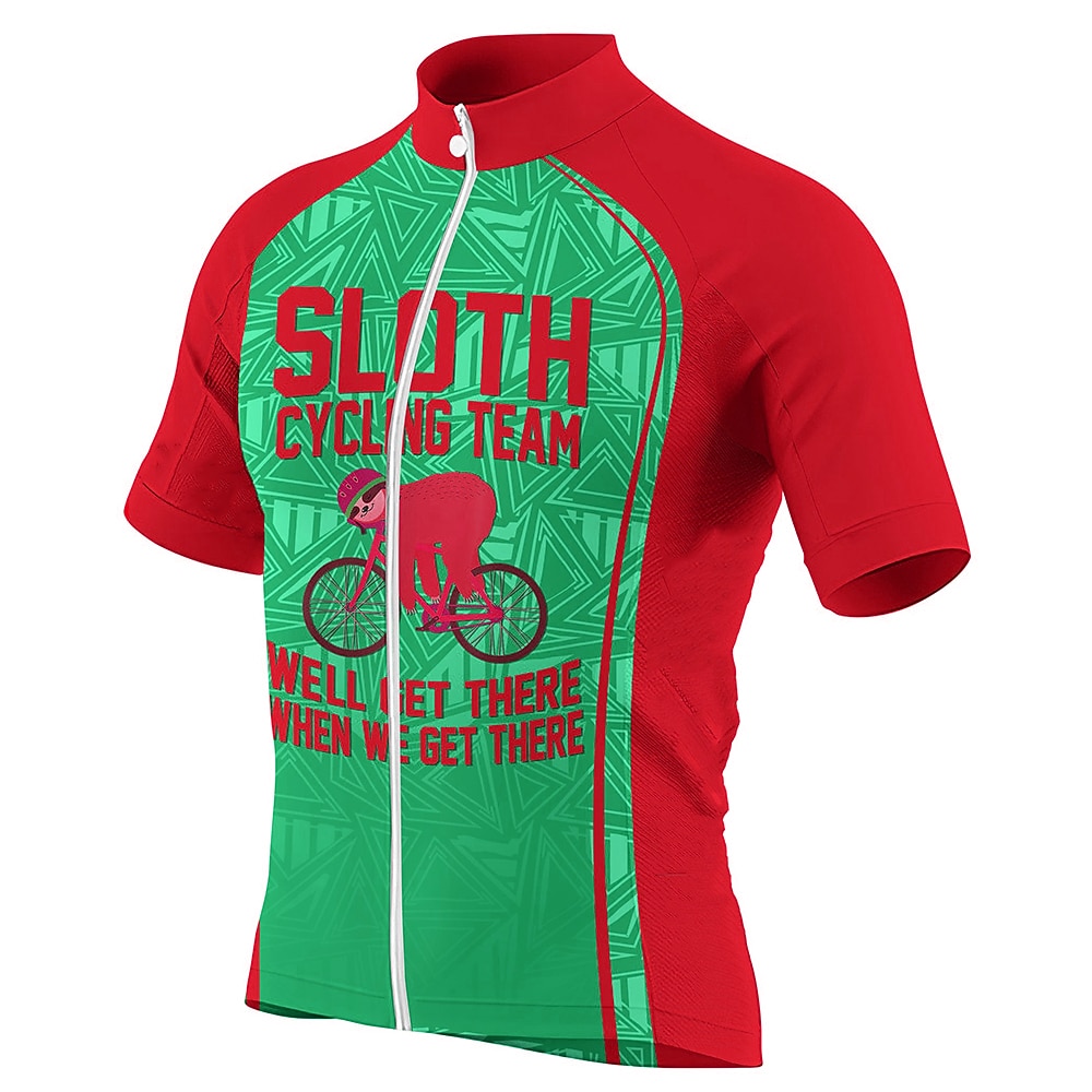 Hombre Maillot de Ciclismo Gracioso Perezoso Manga Corta Bicicleta Maillot Camiseta con 3 bolsillos traseros MTB Bicicleta Montaña Ciclismo Carretera Secado rápido Bandas Reflectantes Bolsillo 2026 - $30.99 –P6