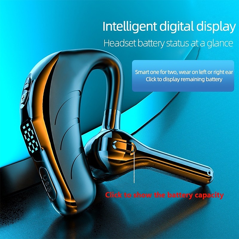 Hands Free Telephone Driving Headset Ear Hook Bluetooth 5.2 Waterproof Sports Built-in Mic for Apple Samsung Huawei Xiaomi MI Fitness Camping Hiking Running Phone Office Business Valentine's Day Gift 2026 - $19.99 –P11