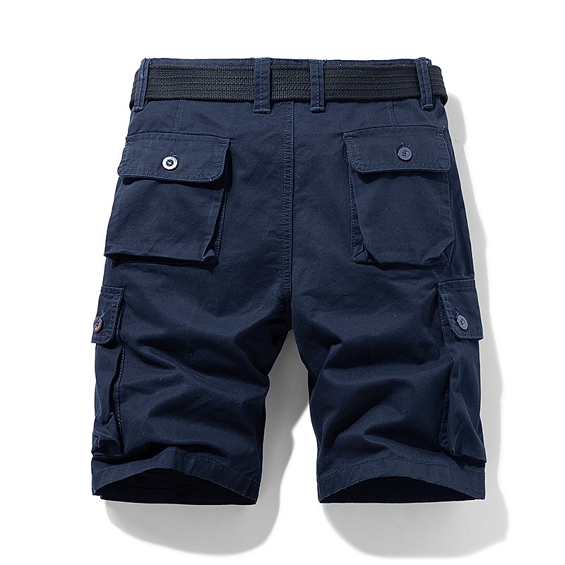 Herren Cargo Shorts Kurze Hosen Shorts Kurze Hosen Multi Pocket Gerade geschnitten Bedruckt Einfarbig Komfort tragbar Knielänge Outdoor Täglich Sport Stilvoll Schwarz Blau 2026 - $26.99 –P3