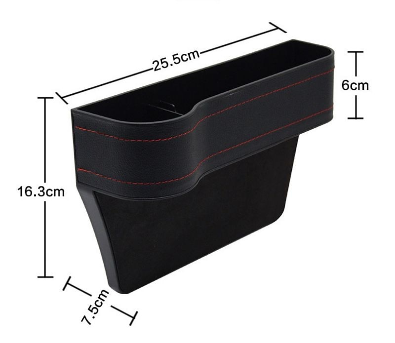 Leather Car Seat Gap Filler Organizer with Cup Holder, Multifunctional Storage Box for Vehicle Seat Side 2025 - $17.99 –P7
