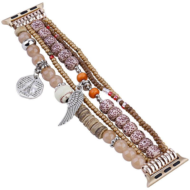 Corda trançada artesanal Compatível com Pulseira Apple Watch 38mm 40mm 41mm 42mm 44mm 45mm 49mm Feminino Com Miçangas Boho Contas pulseira de substituição para iwatch Ultra 2 Series 9 8 7 SE 6 5 4 3 de 2025 por $23.99 –P3