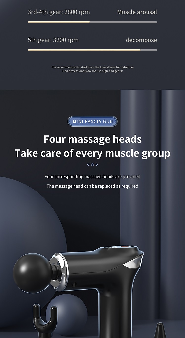 Portable Massage Gun High Frequency Muscle Vibration Massager For The Whole Body Deep Relaxation Muscle Pain Relief Fitness Massager Valentine's Day Gift 2026 - $41.99 –P4
