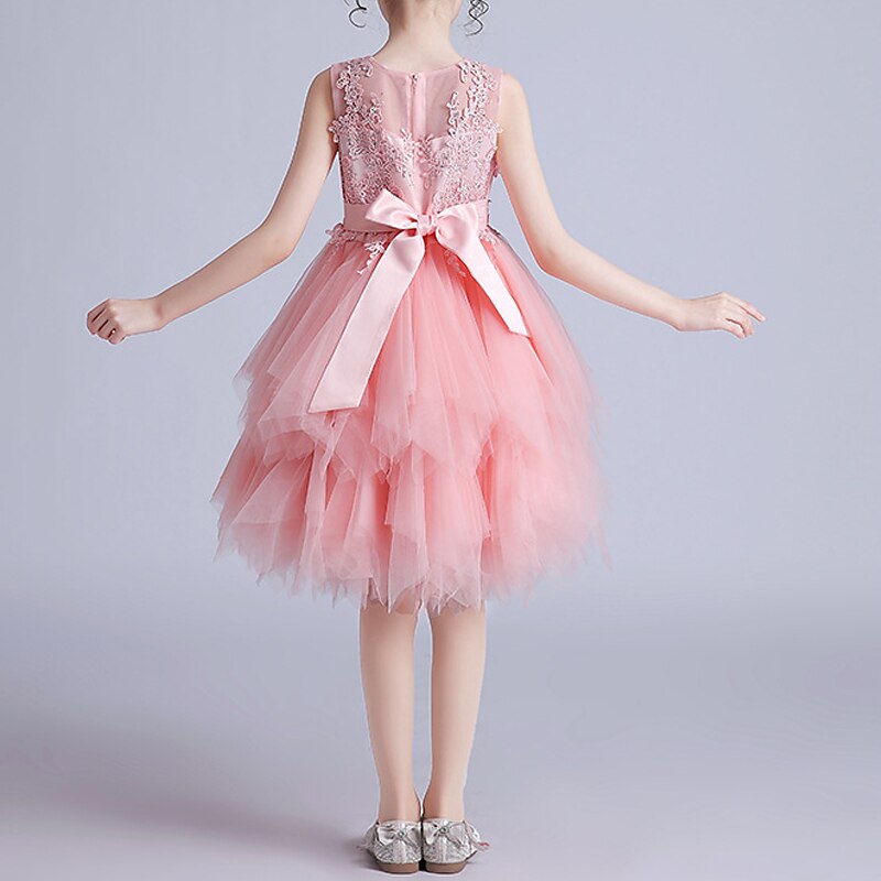 Princesa Até os Joelhos Vestido para Meninas das Flores Festa de Casamento Meninas Lindo Vestido de Baile Renda com Pétala Costas de Renda Mini Noivas Ajuste 3-16 anos de 2025 por $78.99 –P6