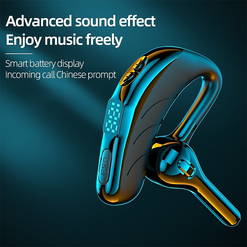 Hands Free Telephone Driving Headset Ear Hook Bluetooth 5.2 Waterproof Sports Built-in Mic for Apple Samsung Huawei Xiaomi MI Fitness Camping Hiking Running Phone Office Business Valentine's Day Gift 2026 - $19.99 –P4