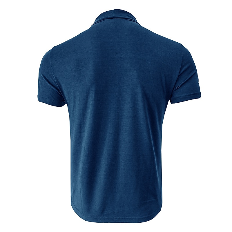 Voor heren T-shirt Coltrui Korte mouw Hoge nek Zomer Effen Stijlvol Modern eigentijds Comfortabel Vakantie Uitgaan Casual / Dagelijks Koffie Top T-shirt voor mannen 2026 - $18.99 –P2
