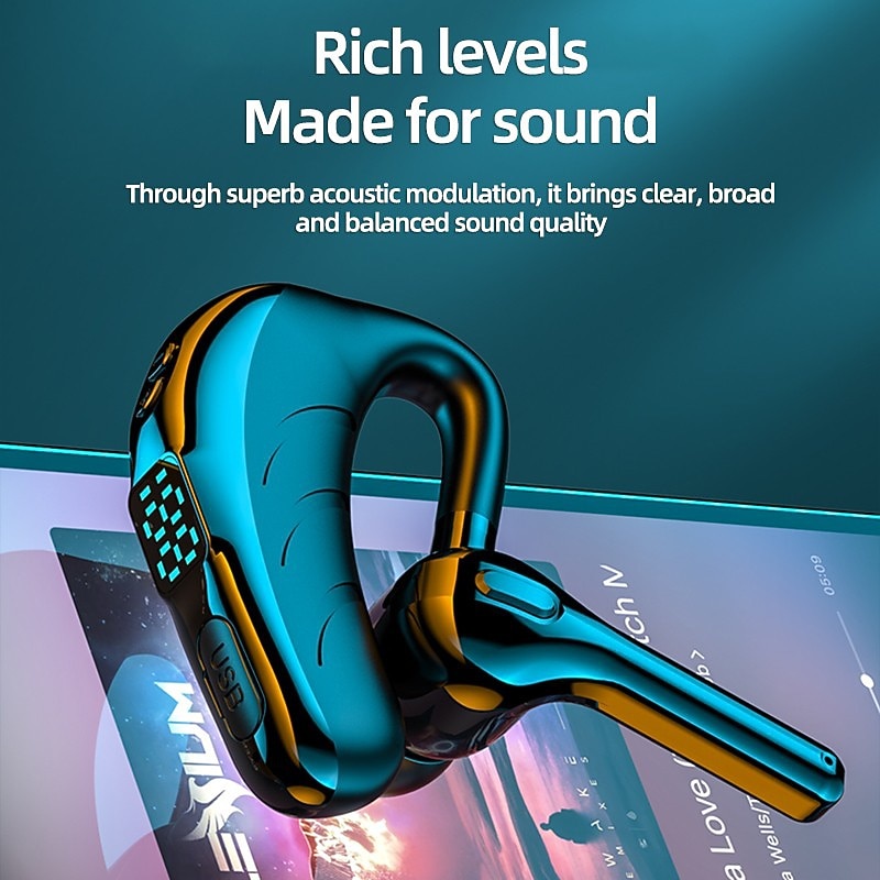 Hands Free Telephone Driving Headset Ear Hook Bluetooth 5.2 Waterproof Sports Built-in Mic for Apple Samsung Huawei Xiaomi MI Fitness Camping Hiking Running Phone Office Business Valentine's Day Gift 2026 - $19.99 –P8