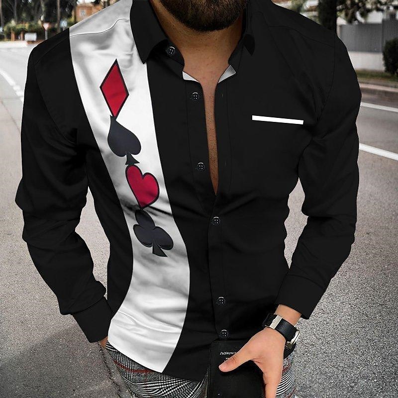 Royal blue and black best sale designer shirt