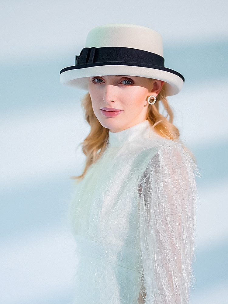 cappelli 100% lana cappello fedora casual tea party elegante con copricapo copricapo bowknot del 2026 a $75.99 –P13
