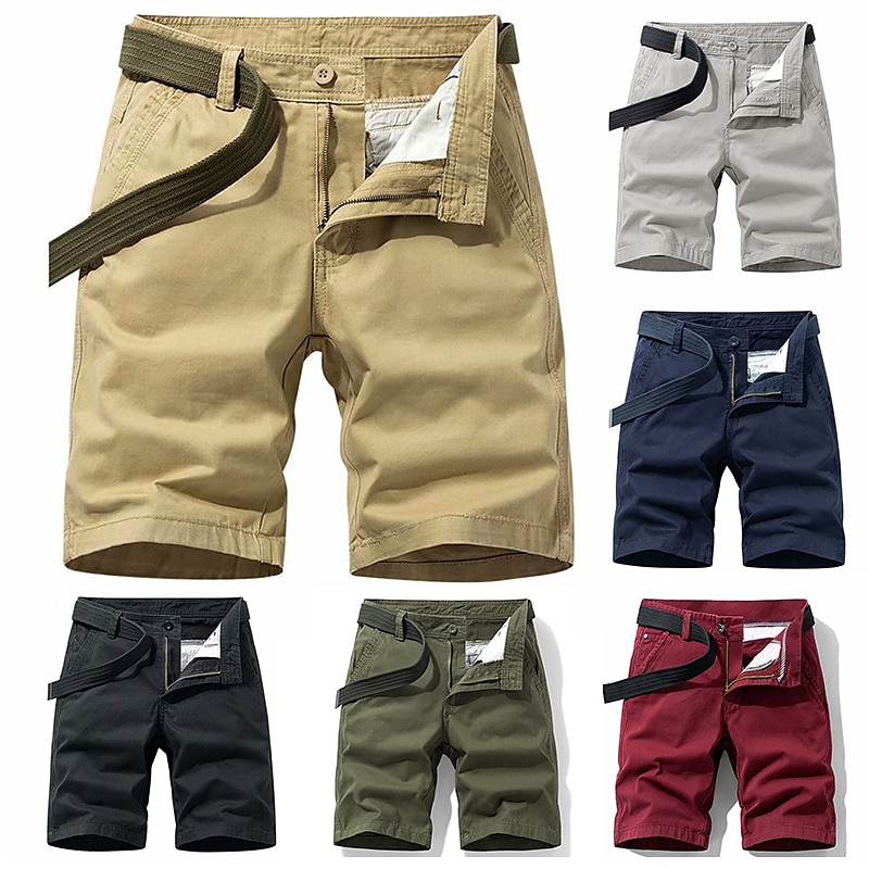 Pantalones Cortos Para Hombre Verano Cargo Moda Longitud De La