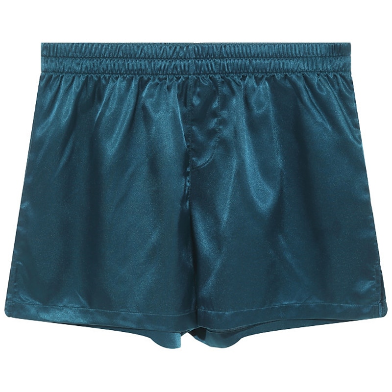 Herr Vardagsklädsel Pyjamasshorts Slät Ledigt Komfort Hem Dagligen Säng Polyester Andningsfunktion Mjuk Elastisk midja Vår Sommar Ljusrosa Svart 2025 - $18.99 –P9