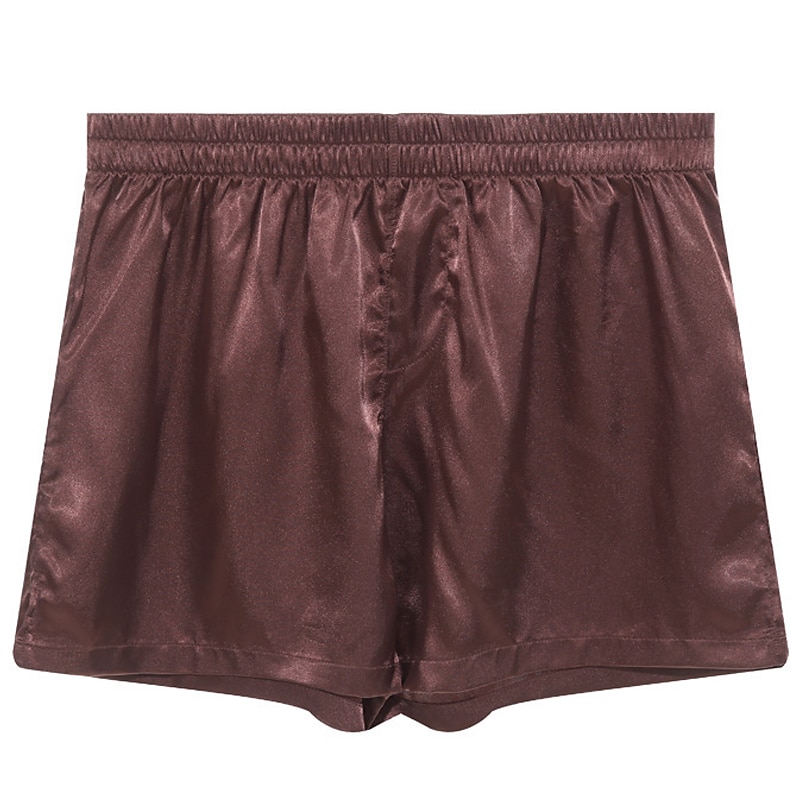 Herr Vardagsklädsel Pyjamasshorts Slät Ledigt Komfort Hem Dagligen Säng Polyester Andningsfunktion Mjuk Elastisk midja Vår Sommar Ljusrosa Svart 2025 - $18.99 –P10