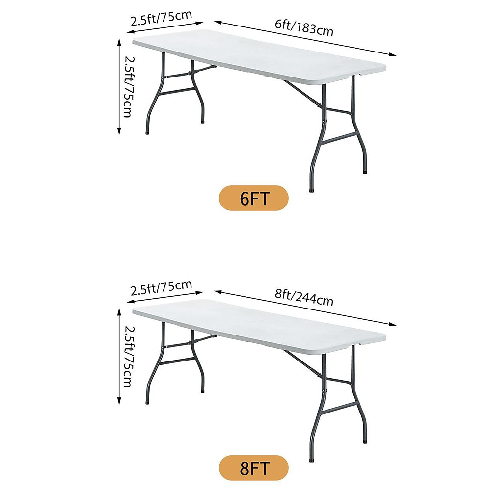 Stretch-Spandex-Tischdecke für Standard-Klapptische - universeller rechteckiger Tischdeckenschutz für Hochzeit, Bankett und Party 2025 - $20.99 –P5