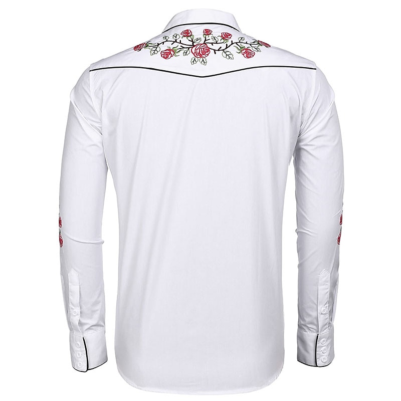 Per uomo Rosa Stampe astratte Camicia Camicia occidentale Camicia da cowboy Manica lunga Di tendenza Streetwear Originale Esterno Giornaliero Autunno inverno Collo ripiegabile Stampa Bottone giù Nero del 2025 a $26.99 –P15