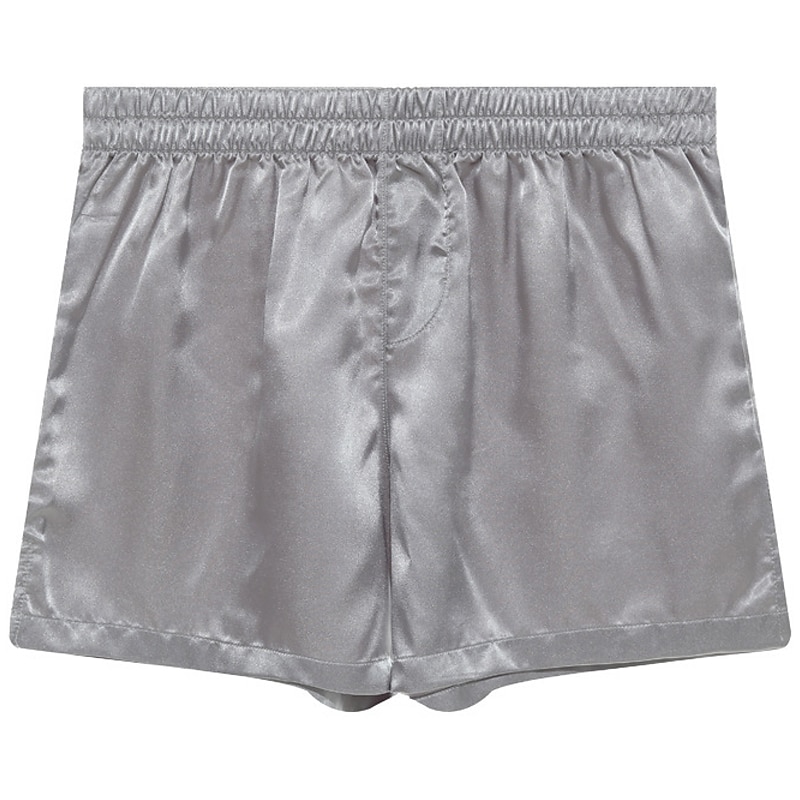 Herr Vardagsklädsel Pyjamasshorts Slät Ledigt Komfort Hem Dagligen Säng Polyester Andningsfunktion Mjuk Elastisk midja Vår Sommar Ljusrosa Svart 2025 - $18.99 –P8