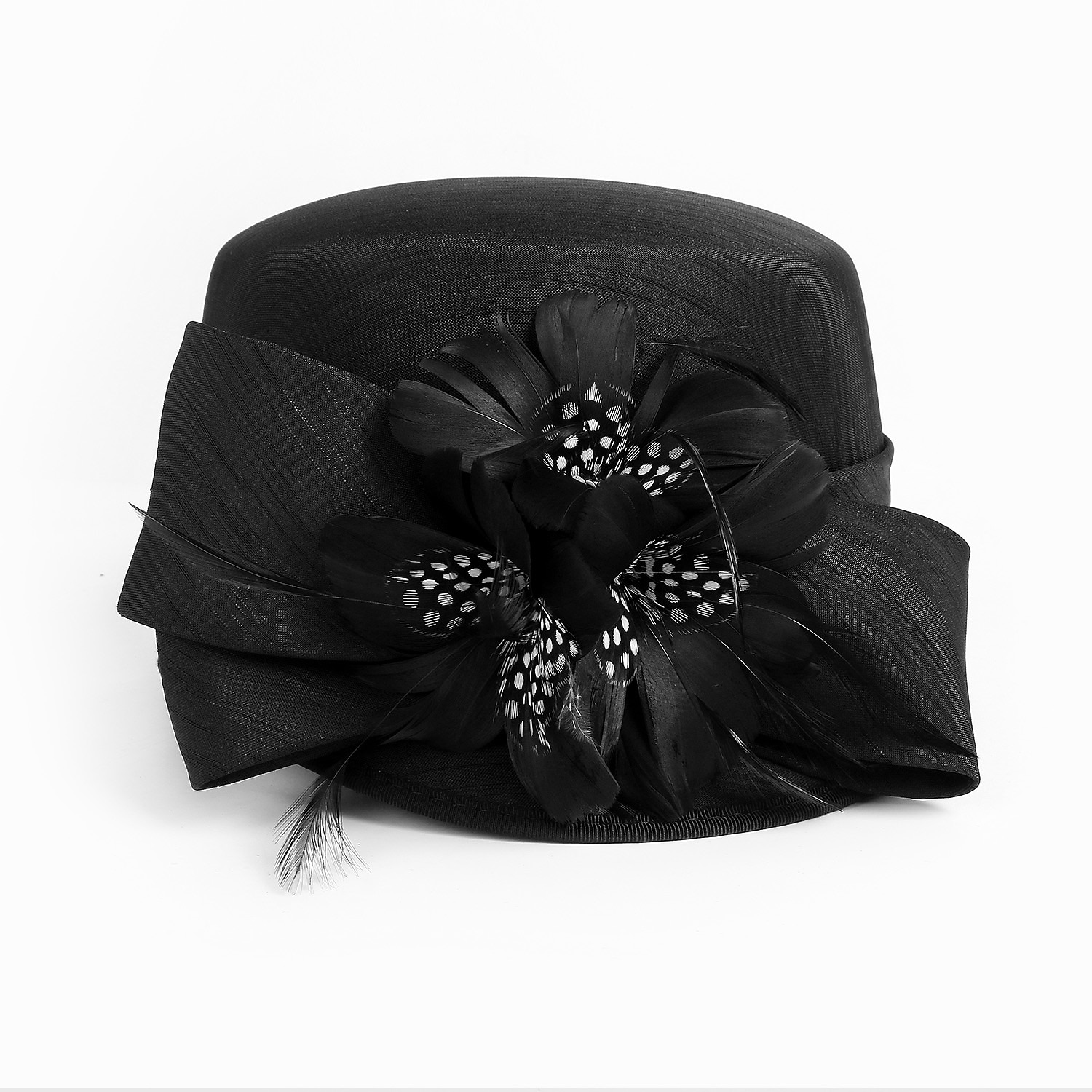 cappelli in fibra bombetta / cappello a cloche tea party corsa di cavalli elegante con copricapo di piume copricapo / occasione speciale del 2025 a $50.99 –P5