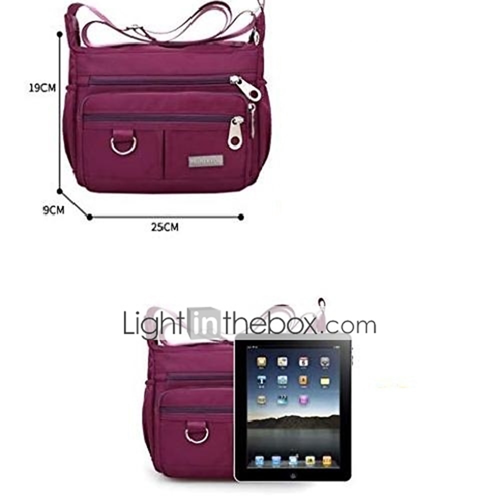 Borsa a tracolla da donna in nylon blu navy – borsa a tracolla multitasche resistente per lavoro, viaggi e uso quotidiano del 2026 a $18.99 –P1