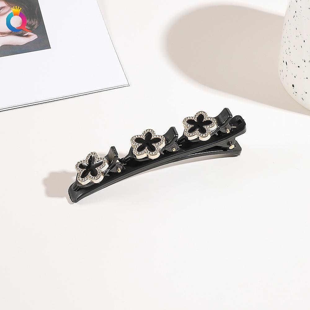 parkling Crystal Stone Braided Hair Clips with 3 Small Clips Pearl shaped hairpin duckbill clipBraided Hair Clip with Rhinestones for Women/Girls 2025 - $6.99 –P6