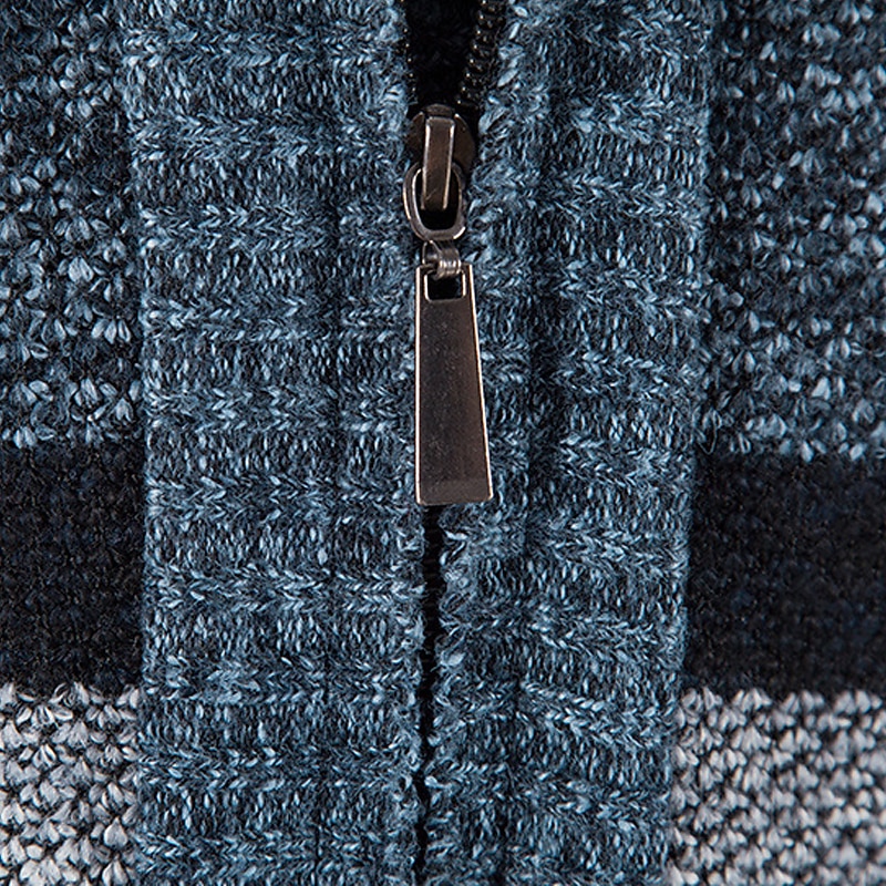 Herren Pullover Strickjacke Zip Pullover Reißverschluss Pullover Jacke Gerippt Stricken Strick Farbblock Ständer Modisch Casual Sport Freizeitskleidung Bekleidung Herbst Winter Marineblau Blau M L XL 2025 - $30.99 –P18