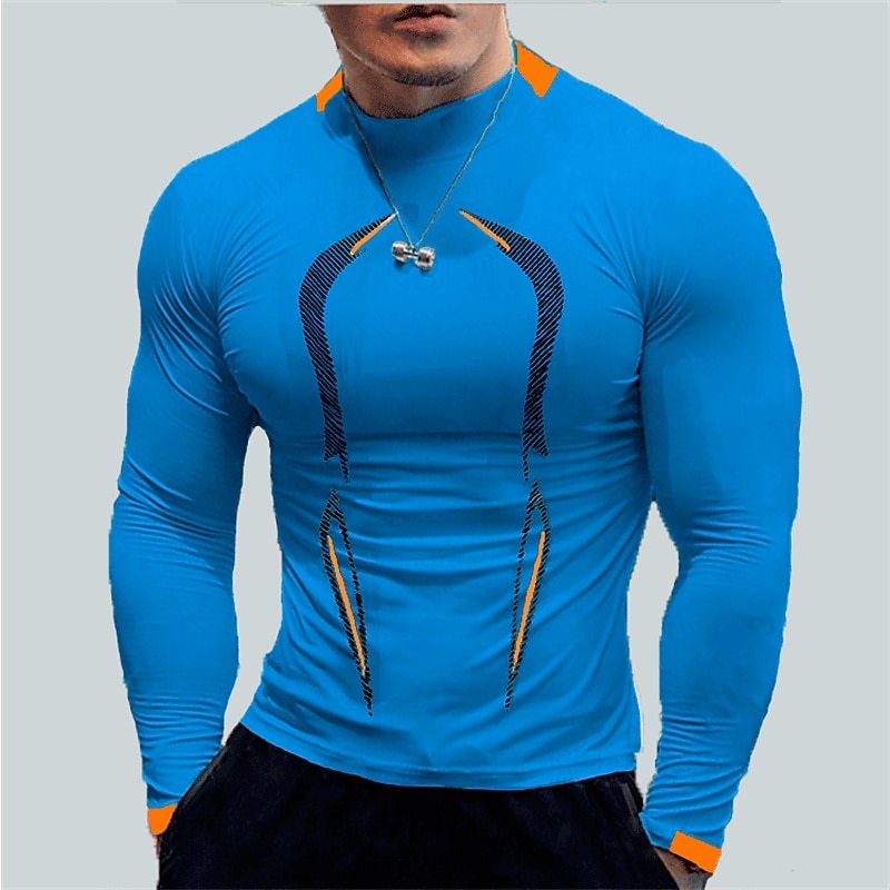 Men's Compression Shirt Running Shirt Long Sleeve Base Layer Athletic  Winter Spandex Breathable Moisture Wicking Soft Fitness Gym Workout Running  Sportswear Act… in 2023