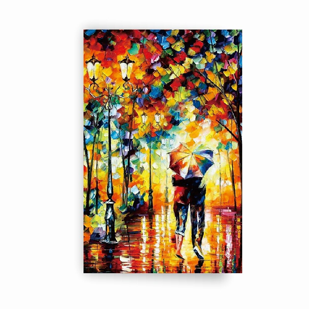 Handgemachtes handgemaltes Ölgemälde Wand modernes abstraktes Herbstregen-Malerei-Pattle-Messer-Kunstleinwand-Malerei-Hauptdekorationsdekor gerollte Leinwand kein Rahmen ungedehnt 2025 - $133.99 –P7