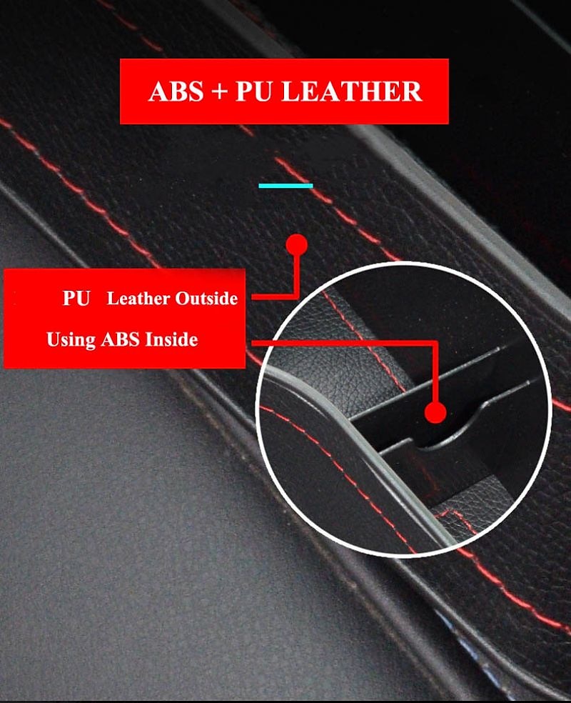 Leather Car Seat Gap Filler Organizer with Cup Holder, Multifunctional Storage Box for Vehicle Seat Side 2025 - $17.99 –P4