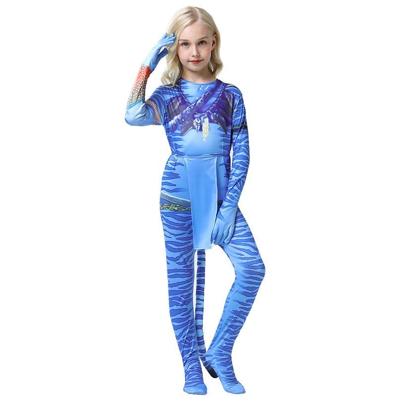 Avatar: The Way of Water Neytiri Jake Sully Zentai-kostymer Cosplay-kostym Film-cosplay for Pojkar Flickor Barn Karnival 2025 - $37.99 –P4