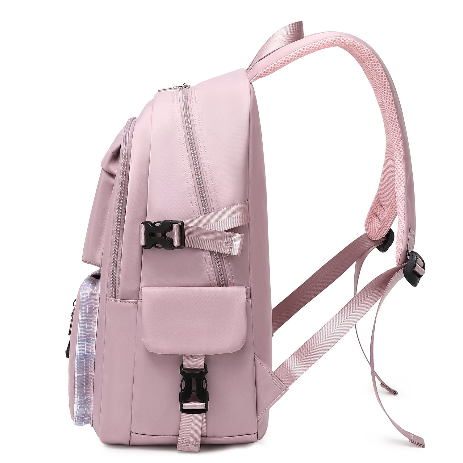 snygg rosa ryggsäck för tonårsflickor - stor kapacitet, back-to school-väska med flera fickor med justerbara remmar och hållbar design 2025 - $46.99 –P4