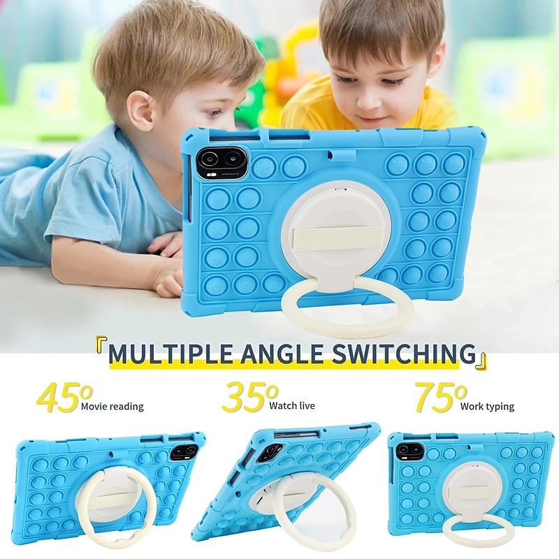 Tablet Case Cover For Samsung Galaxy Tab S8 11'' S6 Lite 10.4" A7 10.4'' A 8.0" 2022 2021 2020 2019 Portable Handle Pencil Holder Cartoon Color Gradient Armor Silicone For Kids 2025 - $29.99 –P5