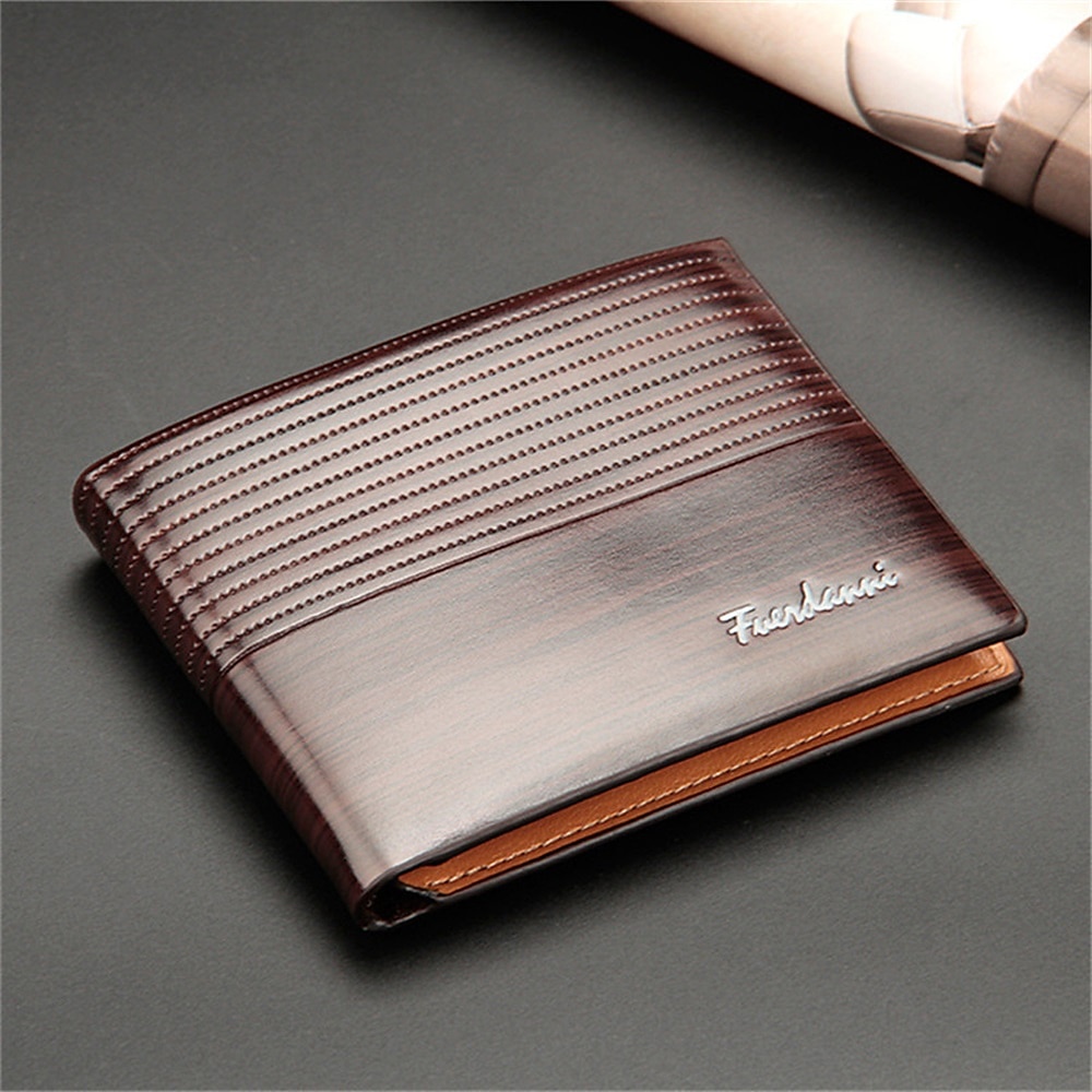Vintage Men Leather Wallet Short Slim Male Purses Money Credit Card Holders Men Wallet Money Bag T002 2025 - $11.99 –P3