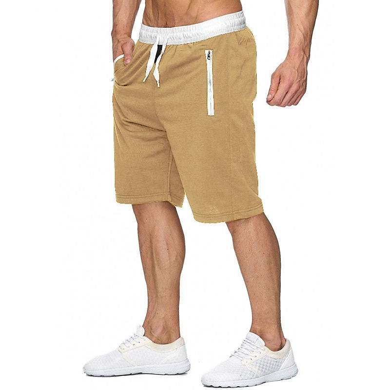 Men's Athletic Shorts Active Shorts Sweat Shorts Pocket Drawstring Solid Colored Comfort Wearable Knee Length Outdoor Daily Streetwear Casual Black Wine Micro-elastic 2025 - $12.49 –P13