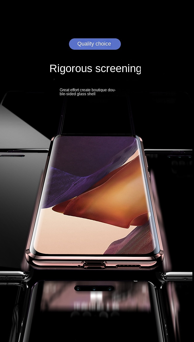 Phone Case For Samsung Galaxy S26 Ultra Plus S25 S24 S23 S22 S21 Ultra Plus Magnetic Adsorption Bumper Frame Magnetic Full Body Protective Solid Colored Tempered Glass Metal 2026 - $19.99 –P8