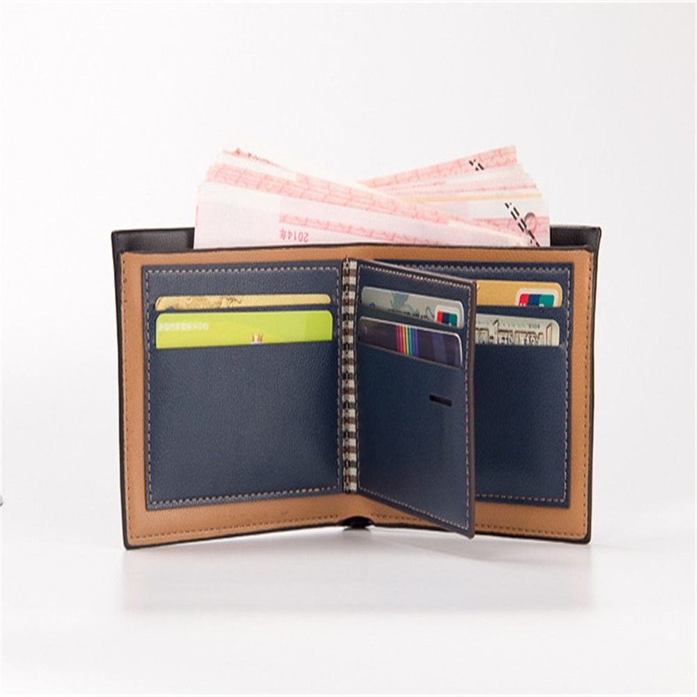 Vintage Men Leather Wallet Short Slim Male Purses Money Credit Card Holders Men Wallet Money Bag T002 2025 - $11.99 –P10