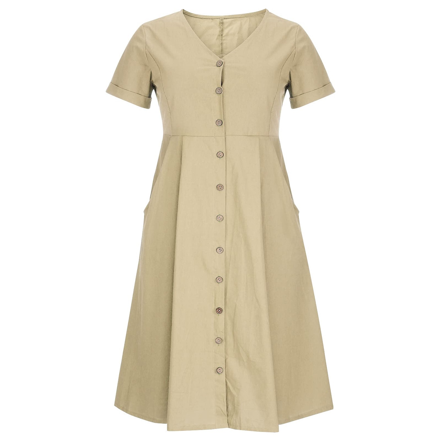 Damen Schwarz Weiß Armeegrün Sommer Frühling Herbst Maxikleid Leinen-inspirierte Kleider Freizeitkleid Baumwoll-Leinenkleid Elegant Basic Klassisch Outdoor Urlaub Täglich Normale Passform Einfarbig V 2025 - $26.99 –P1