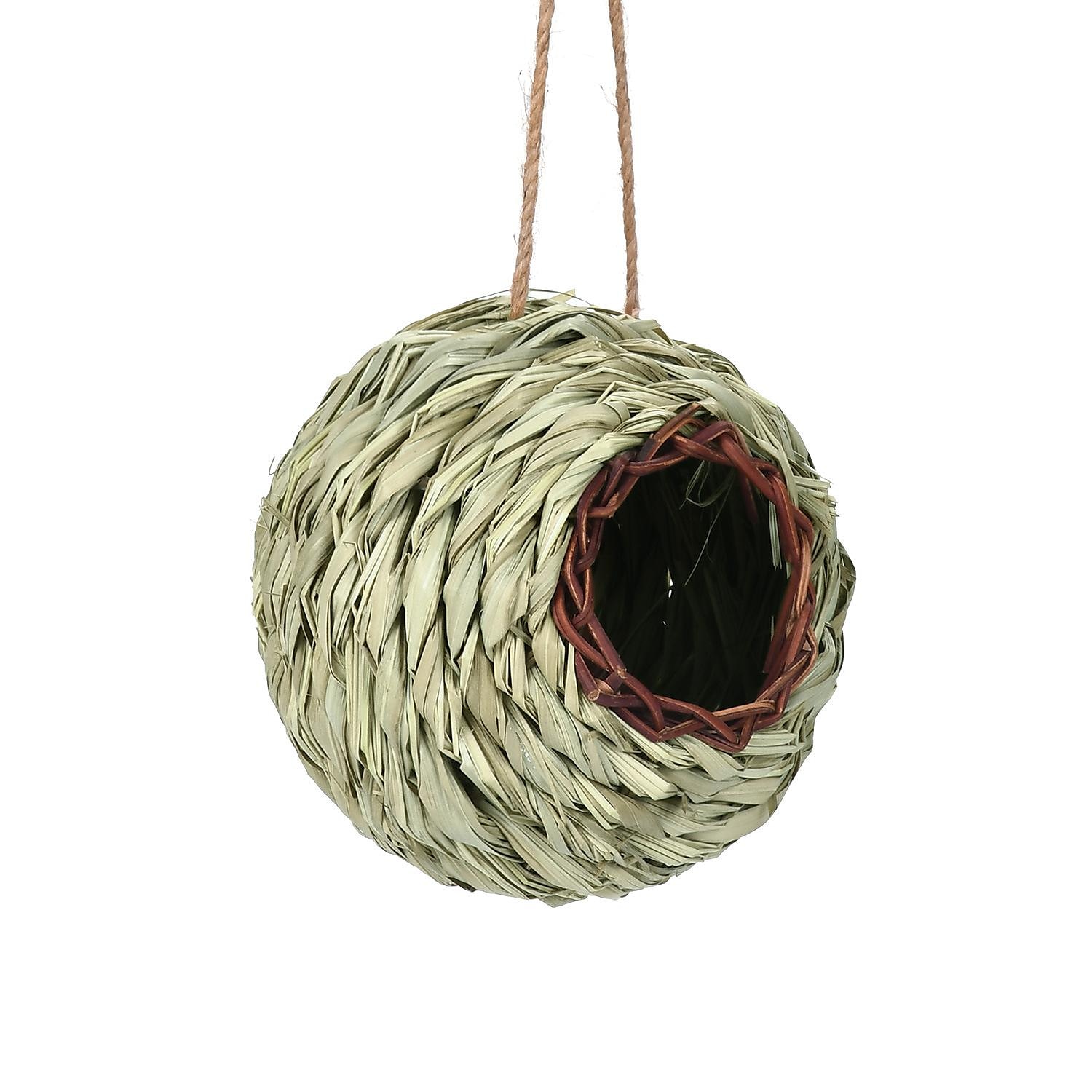 Kolibri-Haus, handgewebtes Vogelnest zum Aufhängen im Freien, kleine Gras-Vogelhäuser für draußen, Naturfaser-Vogelhütte, Schlafplatz für Finken, Kanarienvögel 2025 - $6.99 –P5