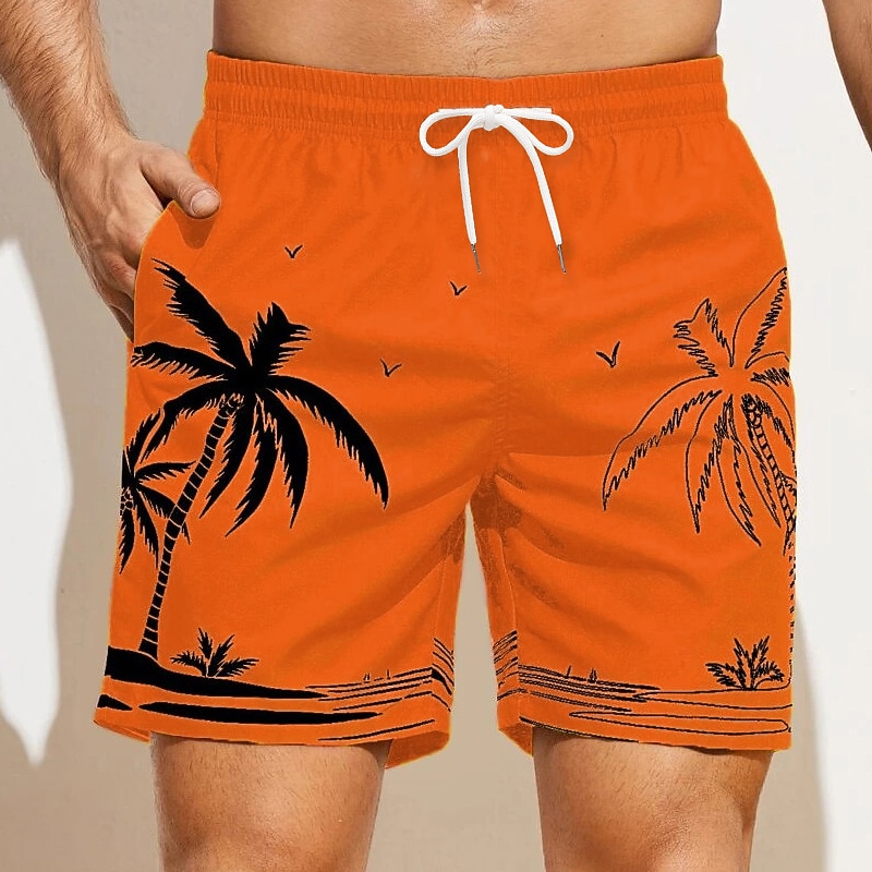 Miesten Kookospuu Graafiset tulosteet Uimahousut Uimashortsit Surffishortsit Keskivyötärö Havaijilainen Boheemi Kausaliteetti Päivittäin Pyhäpäivä Kurenauha verkkovuorella Joustava vyötärö 2026 - $18.99 –P4