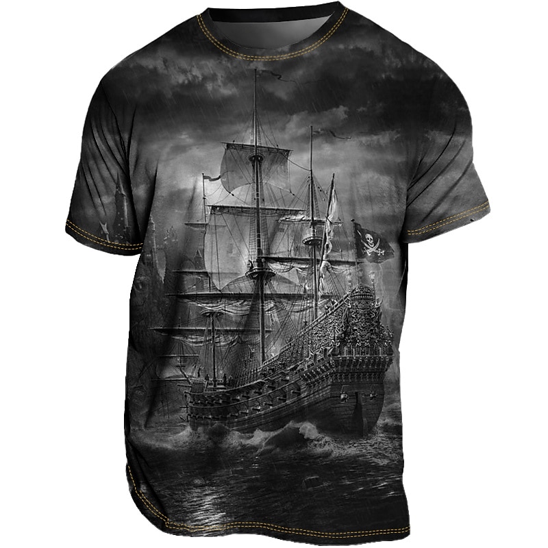 Herre Grafisk Skip Nautisk T skjorte T-skjorter Kortermet T skjorte 3D-utskrift Crew-hals Skjorte Årgang Mote Designer utendørs Avslappet Daglig Blå Lilla Grønn Vår sommer Klær S M L XL 2XL 3XL 4XL 2025 - $17.99 –P4
