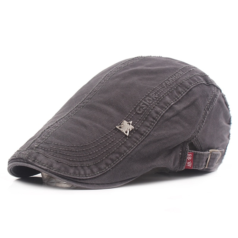 Men's Flat Cap Black Navy Blue Cotton Fashion Streetwear Stylish 1920s Fashion Outdoor Daily Going out Letter Warm 2025 - $16.49 –P4