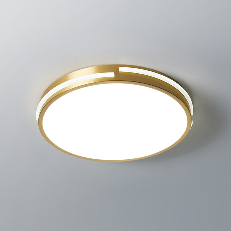 2025年 led シーリング ライト サークル ラウンド デザイン 50 cm フラッシュ マウント ライト銅リビング ルーム 110-240 v コレクション – $143.99 –P2