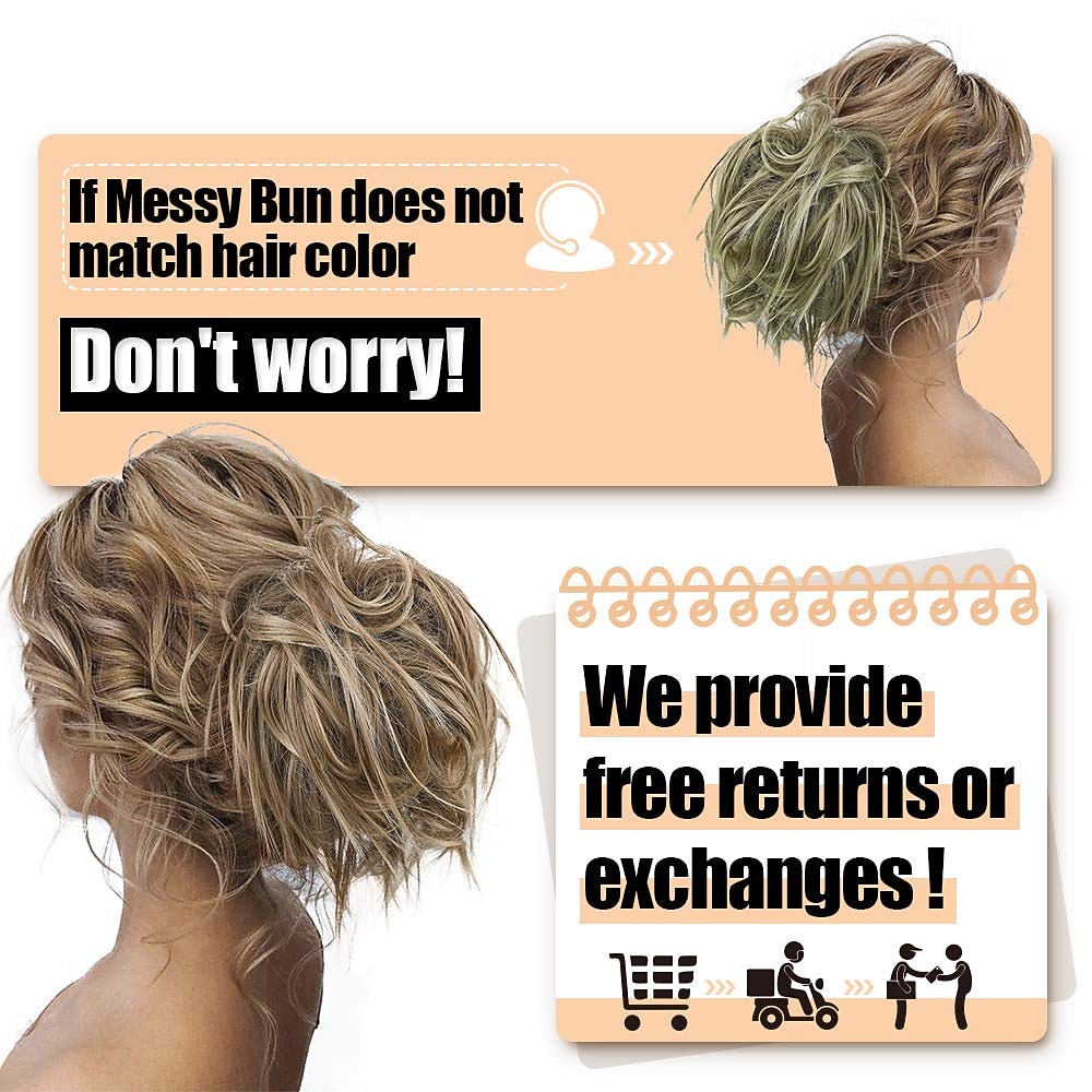 warrige updo messy bun haarstukje haarverlenging paardenstaart met elastische rubberen band opgestoken paardenstaart haarstukje synthetisch haar extensions scrunchies paardenstaart haarstukjes voor 2026 - $14.99 –P7