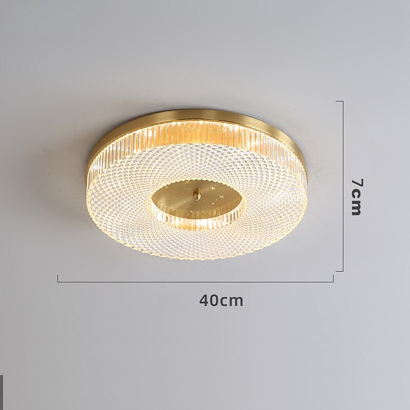 Luz de techo led regulable 40cm 50cm diseño circular luces de techo cobre estilo formal básico led moderno 110-240v 2026 - $311.99 –P13