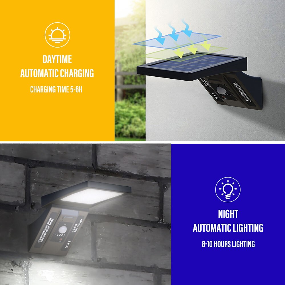 wandlampen op zonne-energie buiten ip65 waterdicht met afstandsbediening bewegingssensor straatlantaarn voor binnenplaats garage tuin gang 2025 - $25.99 –P5