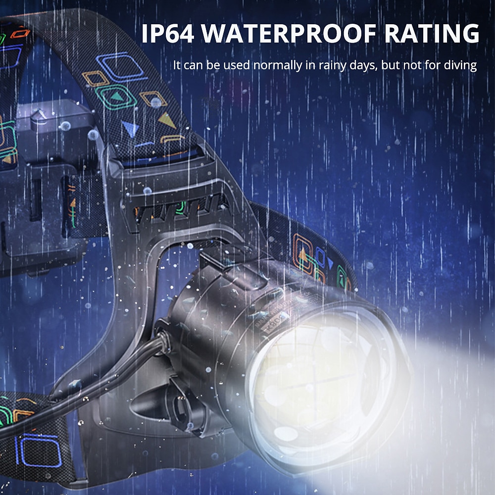 LED Headlamp Rechargeable Outdoor Super Bright With XHP90 Lamp Beads Waterproof Headlight Power Display Suitable For Exploration Hunting Fishing 2025 - $22.99 –P7