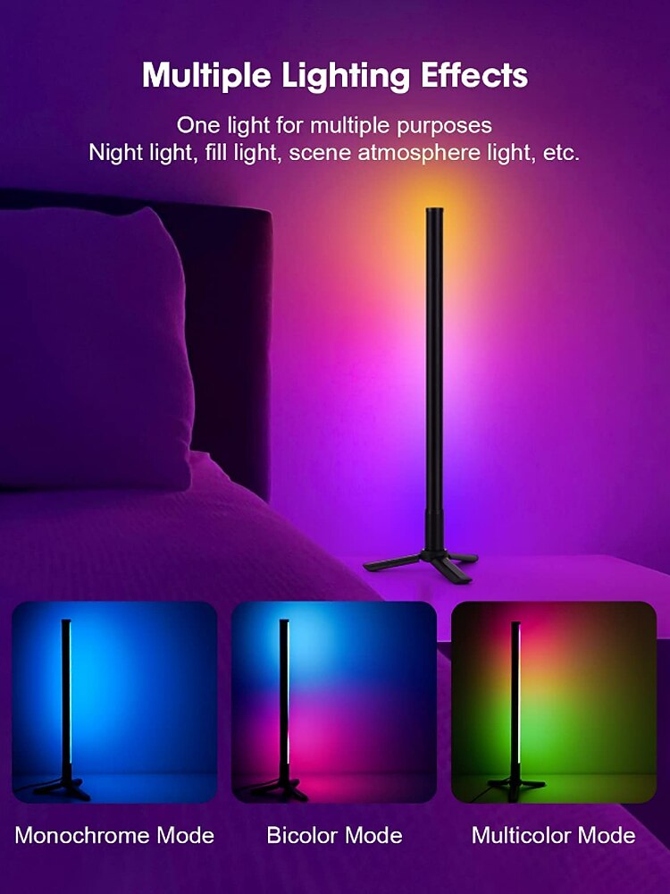 Смарт-светодиодная лампа LED Бар RGB Подъёмная ритмическая ночная лампа Музыка Bluetooth APP Пульт управления прикроватным настольным компьютерным игровым телевизионным атмосферным светом Shustar 2025 - $32.99 –P6
