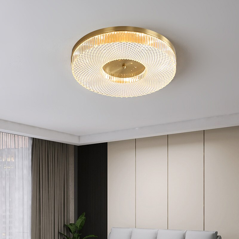 Luz de techo led regulable 40cm 50cm diseño circular luces de techo cobre estilo formal básico led moderno 110-240v 2026 - $311.99 –P3