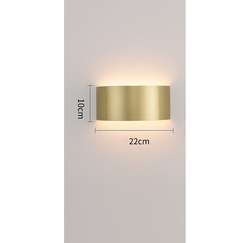 aplice de perete cu led lightinthebox corp de perete cu jumătate de cilindru auriu aplice de perete din metal cu 1 lumină postmodernă aplice în sus și în jos aplice de perete din cupru 2025 - $99.99 –P16
