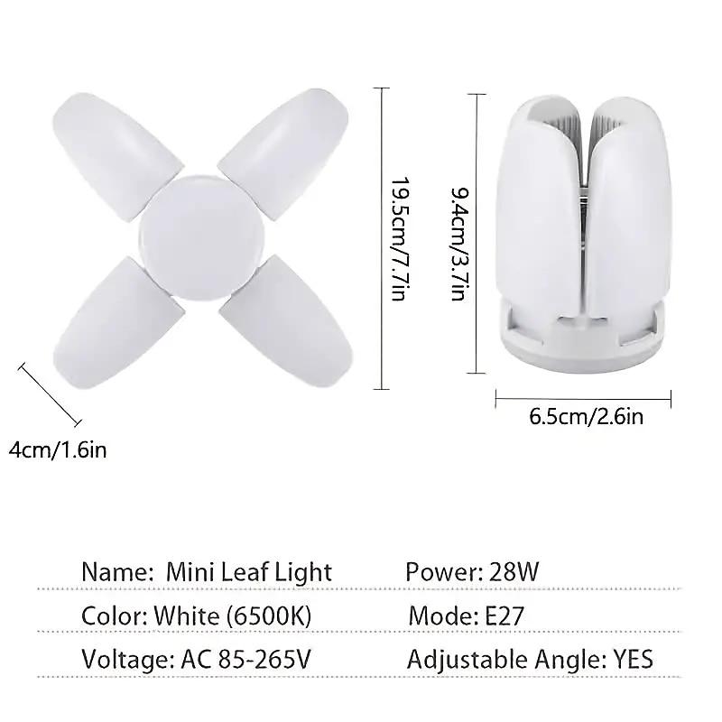 2025年 e27 led 電球ファンブレードタイミングランプ ac85-265v 28 ワット折りたたみ式 led 電球ランパーダホームシーリングライト  コレクション – $10.49 –P2