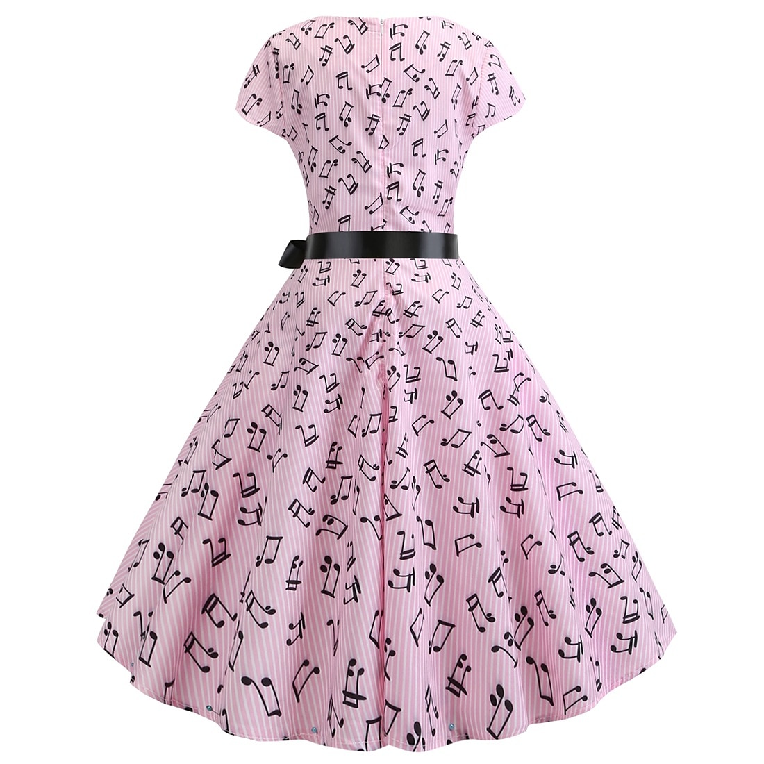Retro Vintage 1950er Urlaubskleid Flapper Kleid Swing-Kleid Musiknoten Damen Maskerade Alltagstauglich Junggesellinnenabschiedsparty Erwachsene Kleid Abschlussballkleider 2025 - $27.99 –P17
