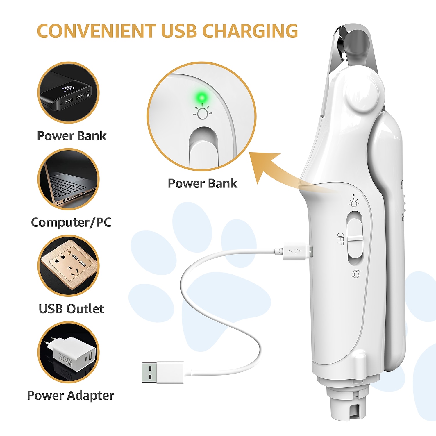 Meuleuses et coupe-ongles 2 en 1 pour chien avec 2 lumières LED et garde de sécurité meuleuse électrique rechargeable pour animaux de compagnie silencieux à faible bruit pour petits chiens et chats de de 2025 ? $34.99 –P5
