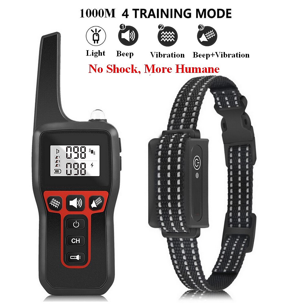 3300FT No Shock Pet Dog Training Collar Beep Vibrating Pet Trainer IPX7 Waterproof Rechargeable Pet Training Collar No Prongs Sound and Vibration Collar 2025 - $63.99 –P1