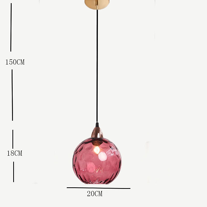 led pendentif lumières îlot de cuisine verre soufflé à la main éclairage marbre bleu moderne ferme foyer entrée luminaires plafond suspendu globe sur table de 2025 ? $151.99 –P9